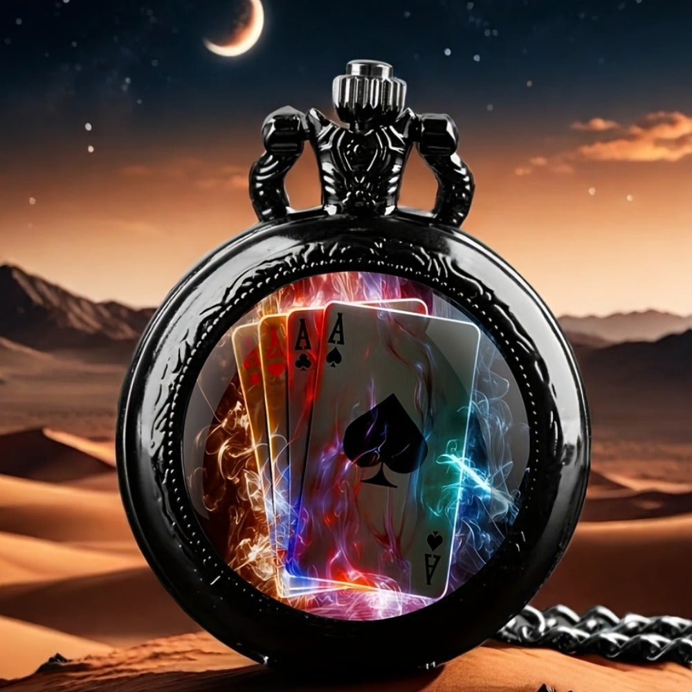 Set of 9 Round Medium-Sized Classic Pocket Watches, Perfect Gifts for Family And Friends for Birthdays, Halloween, Christmas, And New Year