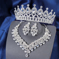 2pcs Fashion Bridal Crown Necklace And Earring Sets, Baroque Style Bridal Wedding Additions, High-End Banquet Birthday Crowns Girlfriend Birthday Gifts, Valentine'S Day Presents