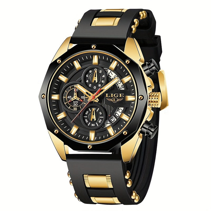 2026 New Fashion Men's Watch. Chronograph Calendar Luminous Quartzwatch. Outdoor Casual Sports Watches. Suitable for Giving to Students or Men.