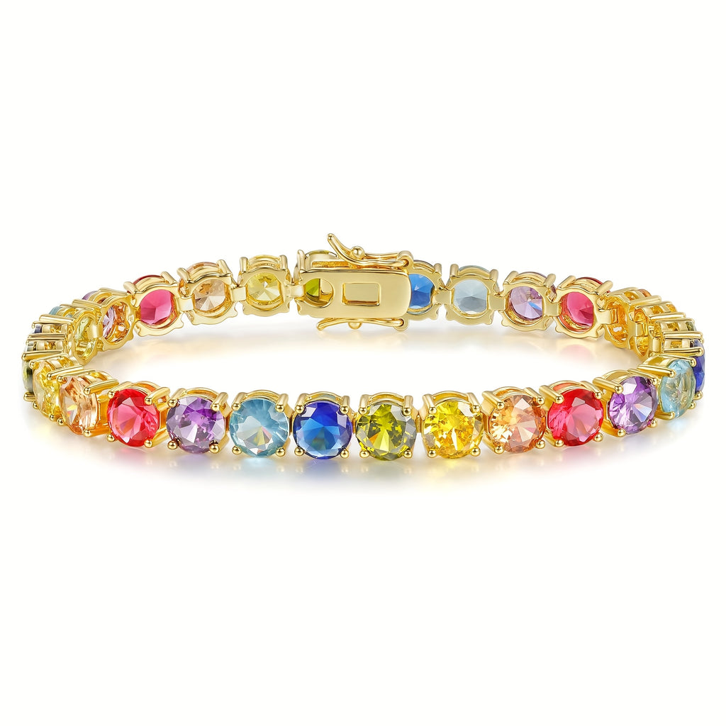 Golden 4mm4 Claw Color Zirconium Bracelet, Bohemian Style, The Best Match for The Beach In Summer, A Gift for Him