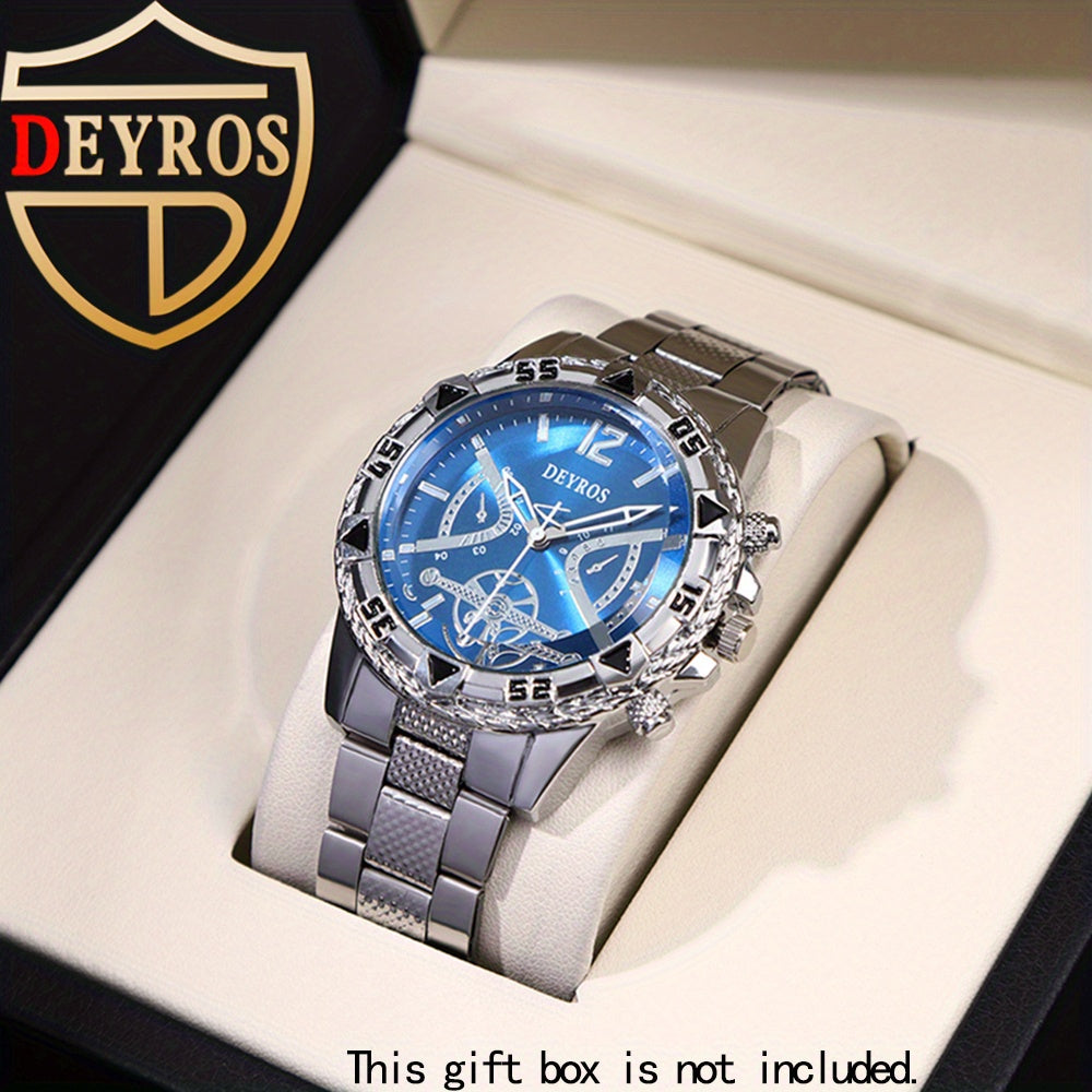Set of 6 Men'S Watches, Stylish Classic Luxury Quartz Analog Timepieces in Stainless Steel, Perfect Gift Option for Men'S Wrist Watch, Reloj Para Hombre
