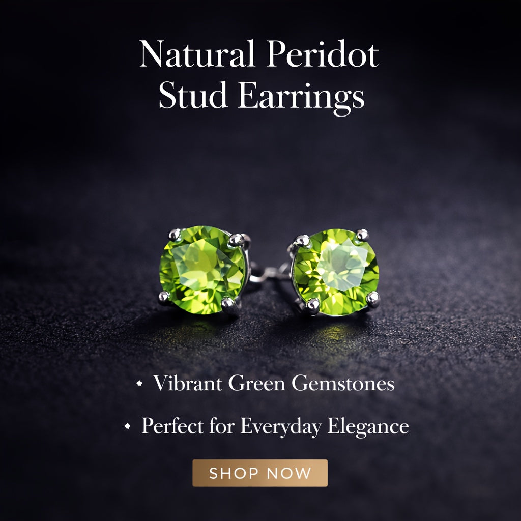 925 Silver Natural Peridot Earrings, Featuring an Elegant And Minimalist Design, Suitable for Women, Perfect for Casual Attire, Parties, And Special Occasions, Making It an Excellent Gift Choice