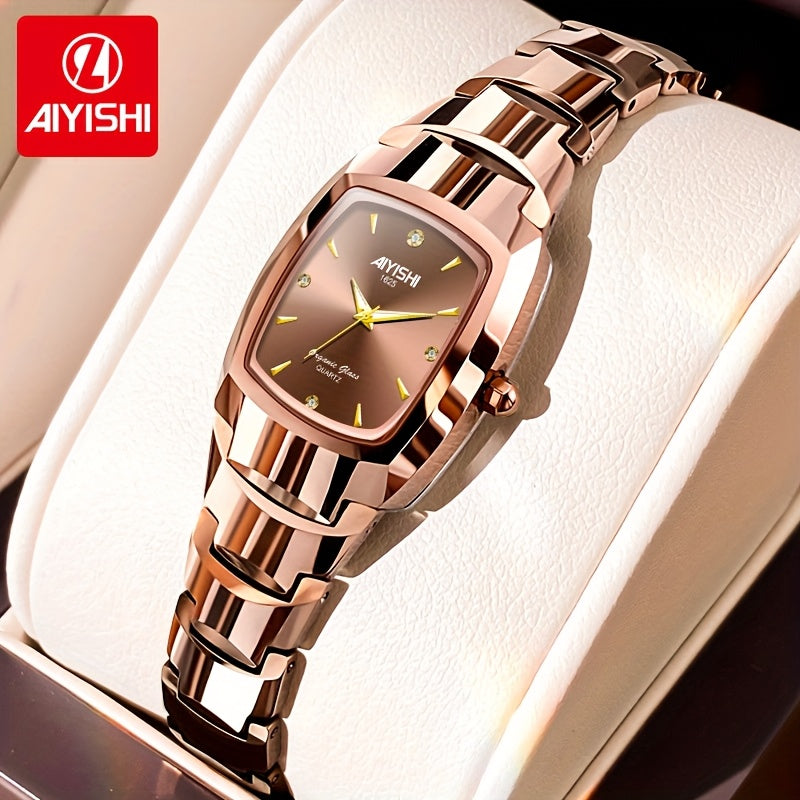AIYSIHI Women'S Elegant And Gorgeous Glow-In-The-Dark Watch with Rhinestones And High Aesthetic Quartz Watch, a Gift for Female Friends