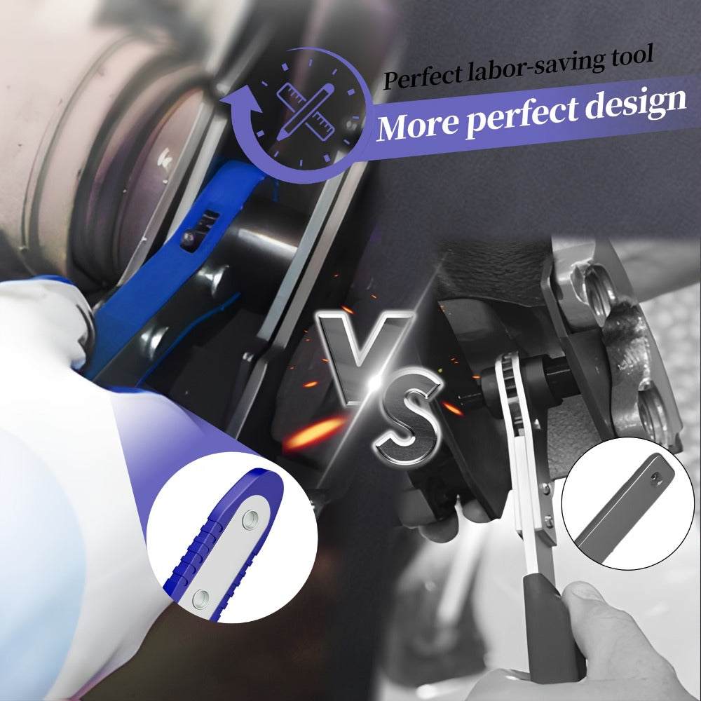 Brake Caliper Press Tool Car Piston Spreader Pad 360 Degree Swing Ratchet Hand Wrench Expander For Single Twin Quad Piston Disc Brake Vehicle