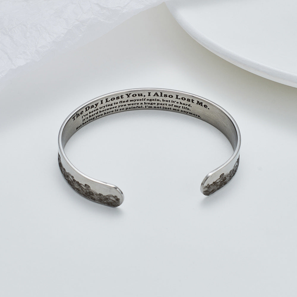 On The Day I Lost You, I Lost a Part of Myself Too. This Adjustable C-Shaped Open Bracelet Serves As a Commemorative Piece, Perfect for Anniversaries And a Thoughtful Gift for Animal Lovers