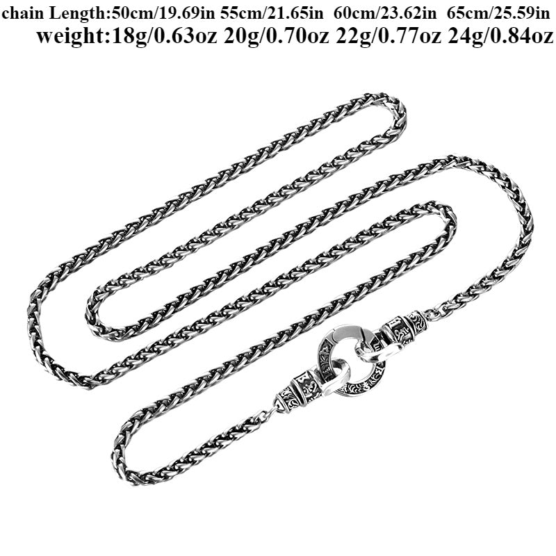 S925 Silver Necklace, Suitable for Both Men And Women. It Is Designed in a Vintage Style And Is Suitable for Daily Wear. It Can Also Be Given As a Gift.