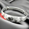 [Mother's Day Gifts] 925 Pure Silver Bracelet, a Push-Pull Bracelet for Women. The Style of the Mother Can Be Freely Adjusted. It Is a Festival Gift for the Mother