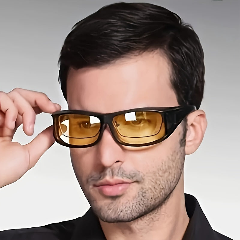 1pc/2pcs of Night Vision Wrap-Around Sunglasses for Driving, Suitable for Outdoor Sports Like Cycling, Fishing, And Hiking. Unisex Fashion Eyewear for Day And Night Use