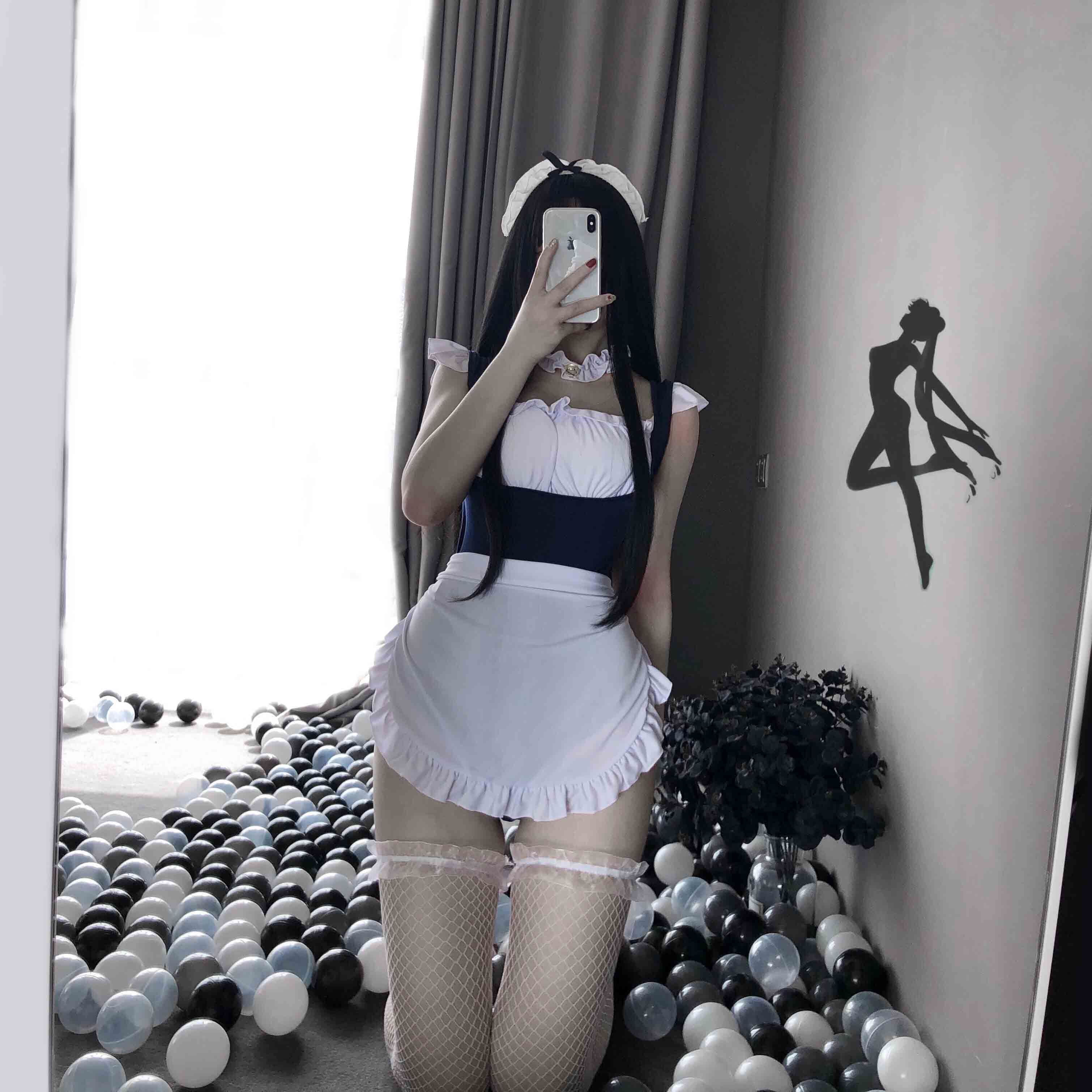 T-2360  Large size maid lingerie lace pure love maid passion set