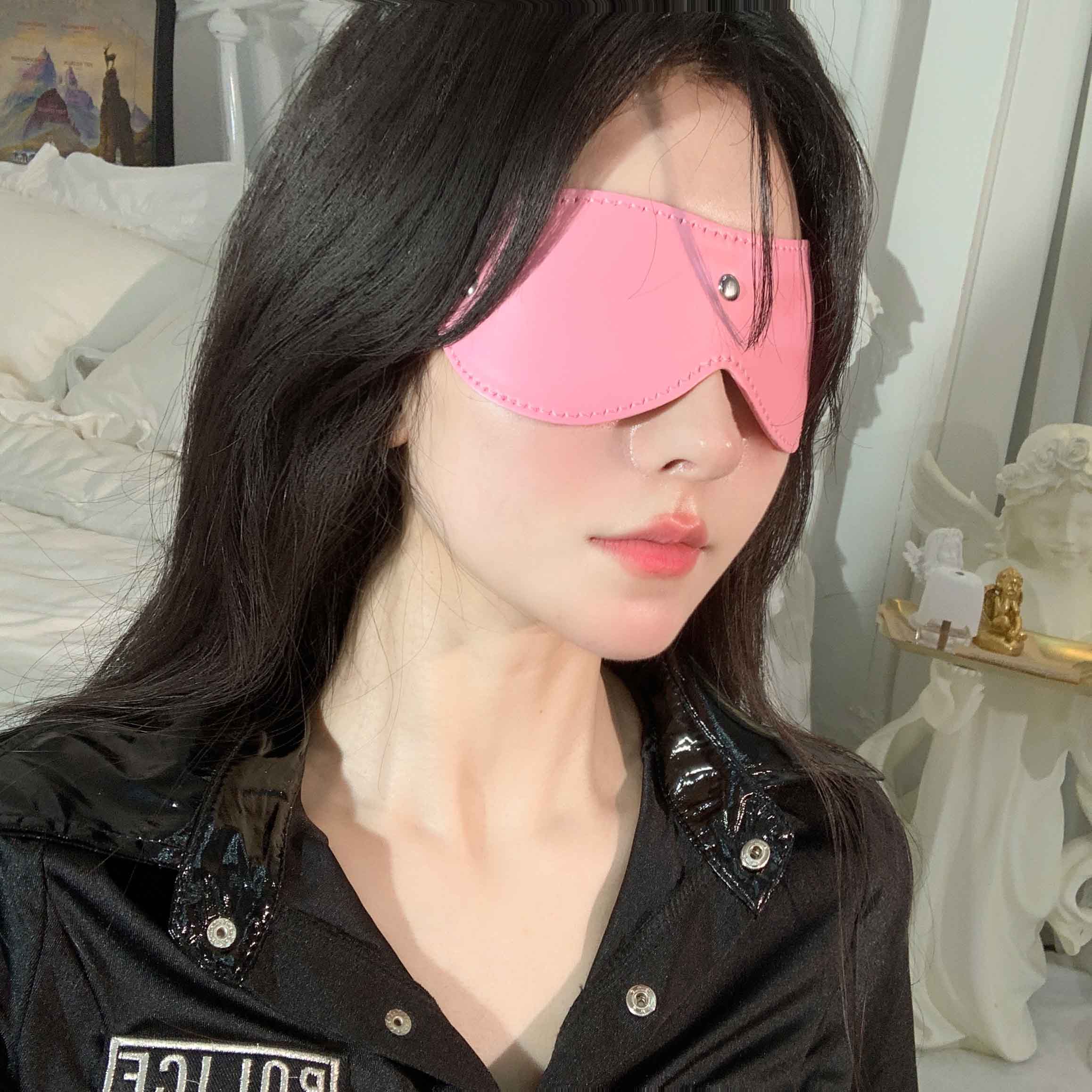 P-346 Leather blackout eye mask