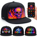 [Ideal Gift] New LED Light-Up Hat, Smart App Programmable Scrolling Message Cap, 16×32 Display Supports US Flag & Text Upload, Breathable Unisex Light-Up Accessory, Novelty Ideal Gift for Teens, Must-Have for Anniversaries, Holiday Parties & Events