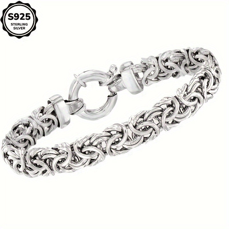 Handmade 925 Sterling Silver Bracelet, 6Mm Classic Unisex