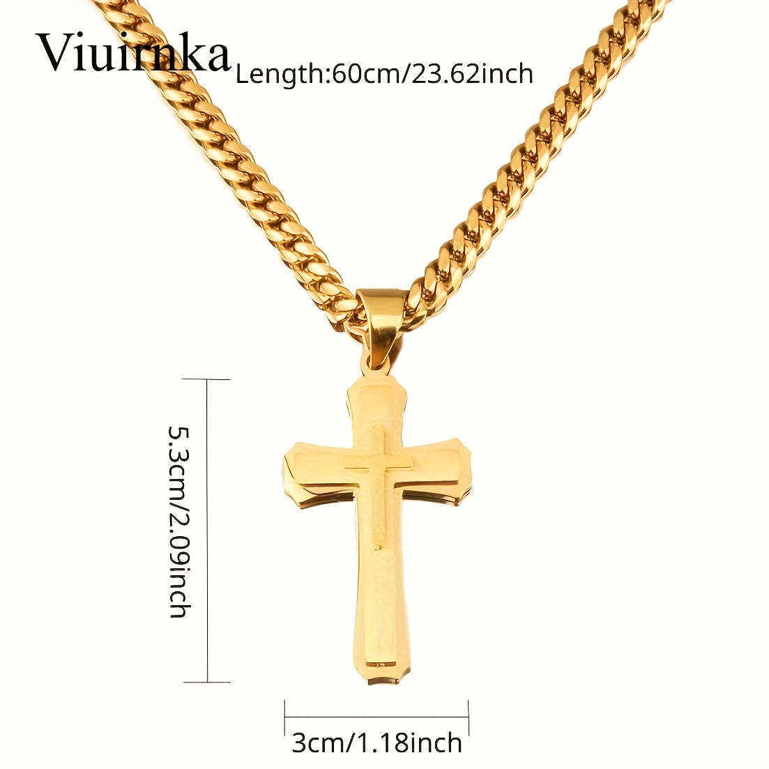 Classic Hip Hop Cross Necklace: A Accessory, Great for Birthday Celebrations & Easter Presents - Comes with a Gift Box for Convenient Gifting, Suitable for Both Men And Women