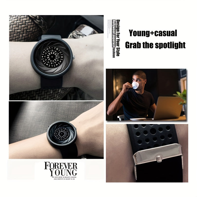 Men's Sports Watch/Novel Fashion Watch/Concept Wristwatch with Password Dial/Extra Strap And Tools