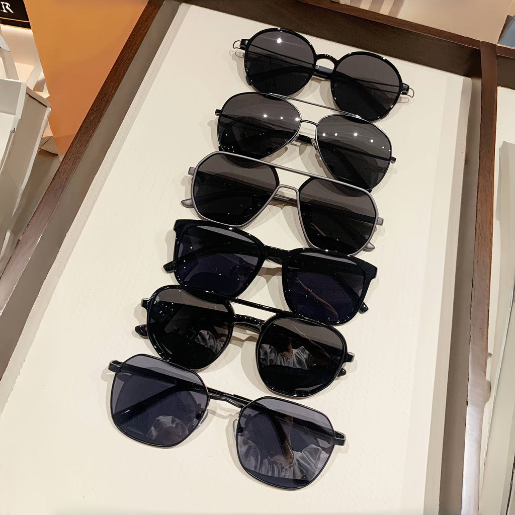 6 Classic Multi-frame Polarizing Glasses, Ideal for Men, Women, Outdoor Parties, Vacations, Travel, Driving, Fishing, Decoration, Photo Props, Gifts