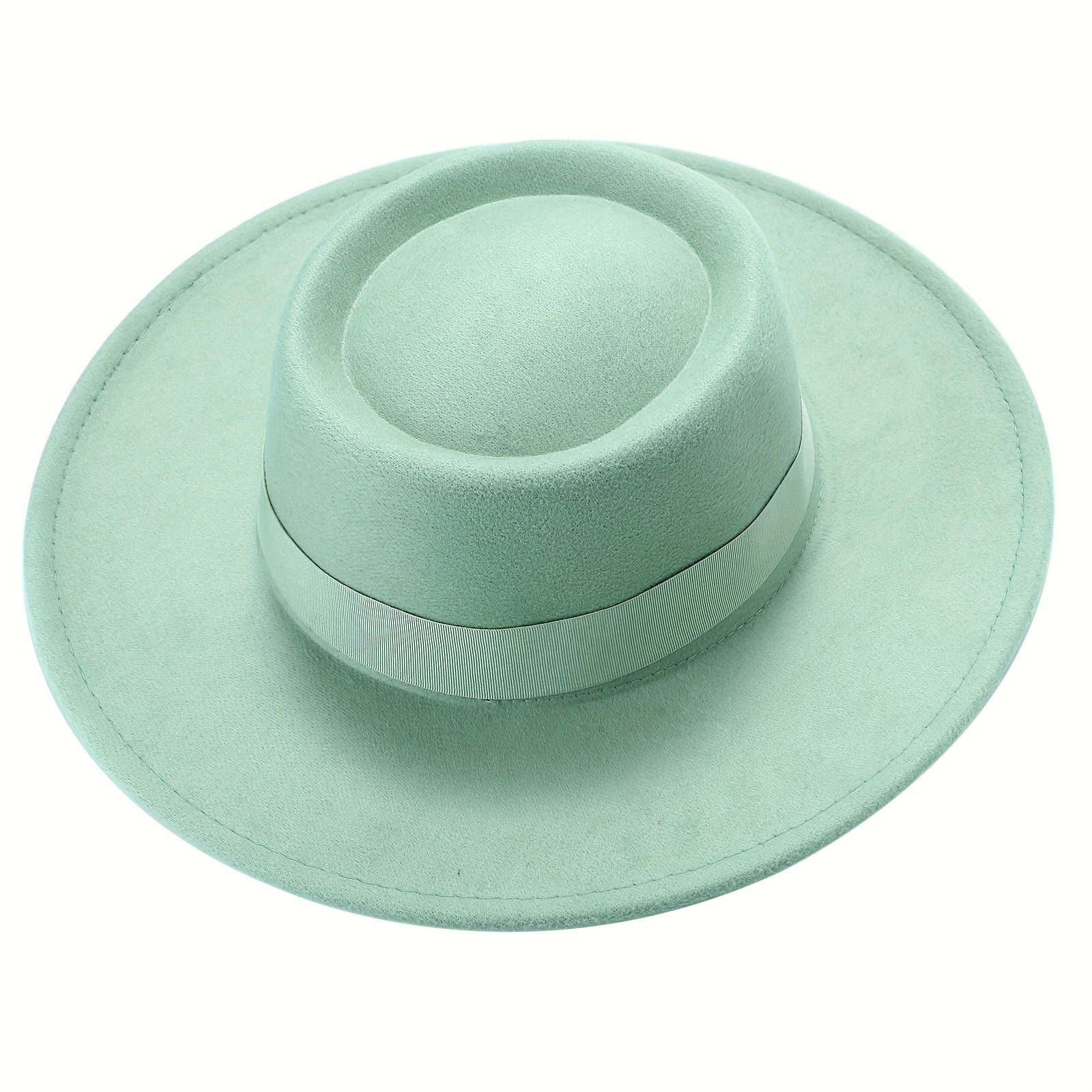 Women's Ladies Elegant Bow Fedora Hat Wide Brim Felt Hat Panama Church Derby Top Hat