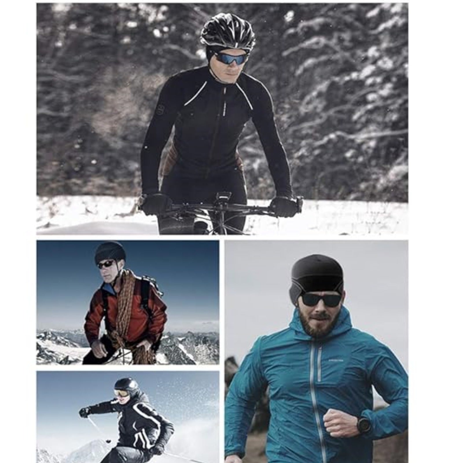[Cooling Skull Caps] 12 Pack Cooling Skull Caps Moisture Wicking Stretchy Liners for Men, Breathable Sweat Beanies for Cycling Running Sports