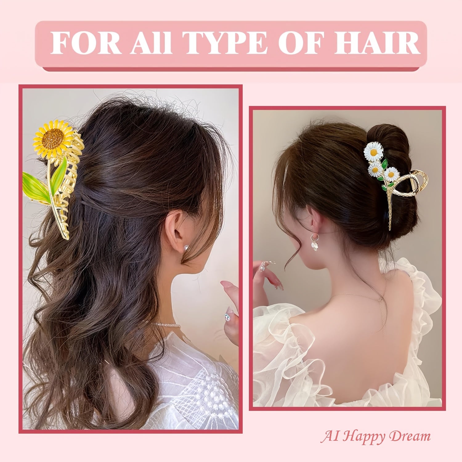 6pcs Flower Dressing Renaissance Headpieces, Metal Hair Clips, Large Tulip Anti Slip Hair Clips, Hair Clips, Firm Headpieces, Fashionable Ladies, Long Hair, Thick Hair, Thin Hair, Curly Hair, Halloween, Christmas, Suitable For Ladies' Headwear