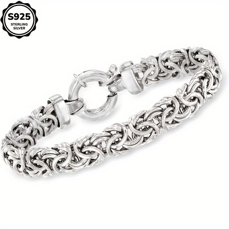 Handmade 925 Sterling Silver Bracelet, 6Mm Classic Unisex