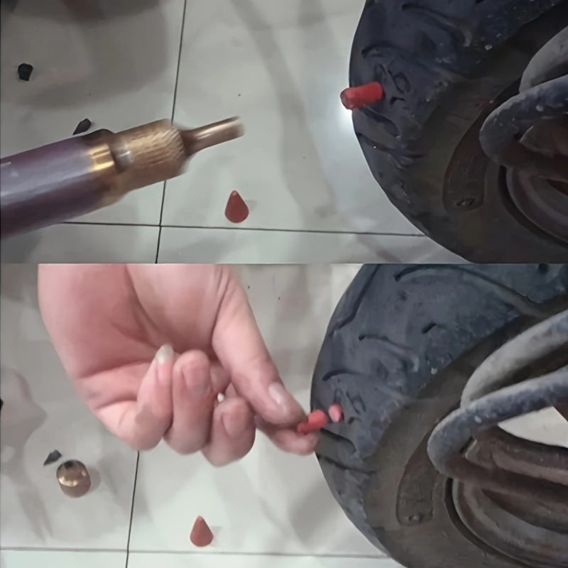 Tire Plugger Tubeless Tire Wheel Repair Gun Kit, Essential Tool for Car Owners And Mechanics, Mushroom Plug Probe Nozzle for Easy And Fast Fixing, Compact Design, Durable Construction Sturdy Build Reinforced Components, DIY Repairers Auto Enthusiasts, Tir