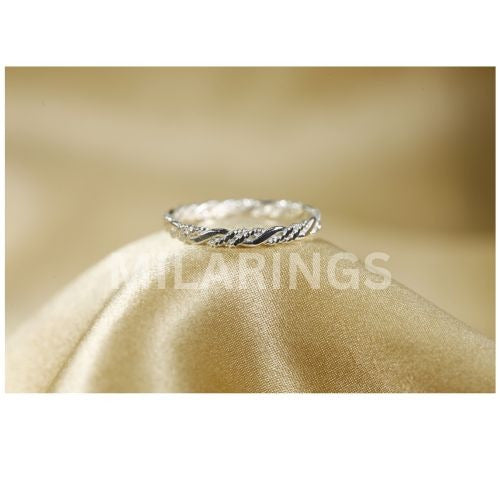MILARINGS-Twist6- Handmade 925 Sterling Unique Twist Style Texture Ring 2.3mm Width, Handmade 925 Sterling Silver Stackable Ring, Can be Worn Everyday Without Taking Off, Available in U.S. Standard Sizes.