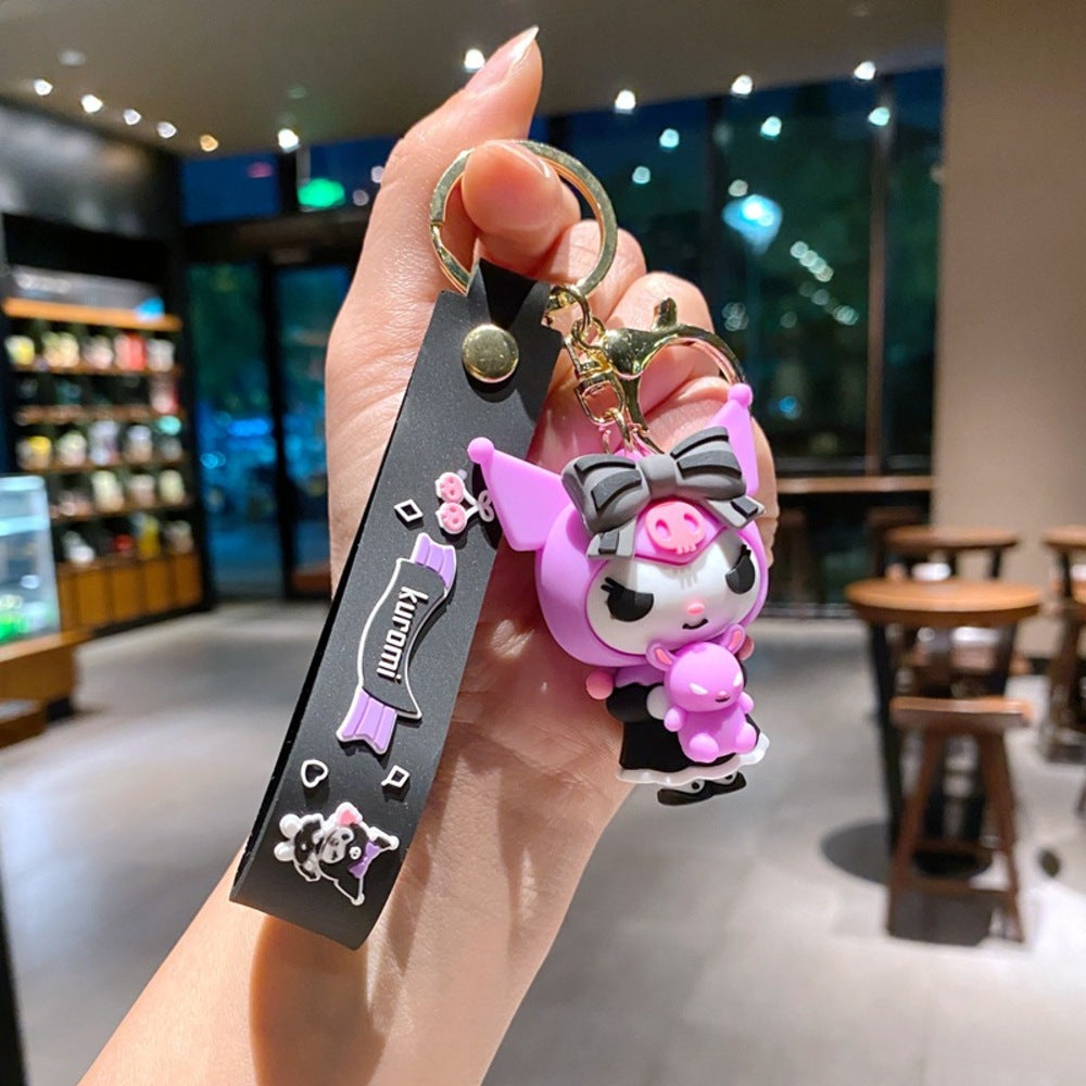 Sanrio Key Chain Pendant Kulomi Key Chain Doll Hanging Small Gift Key Ring
