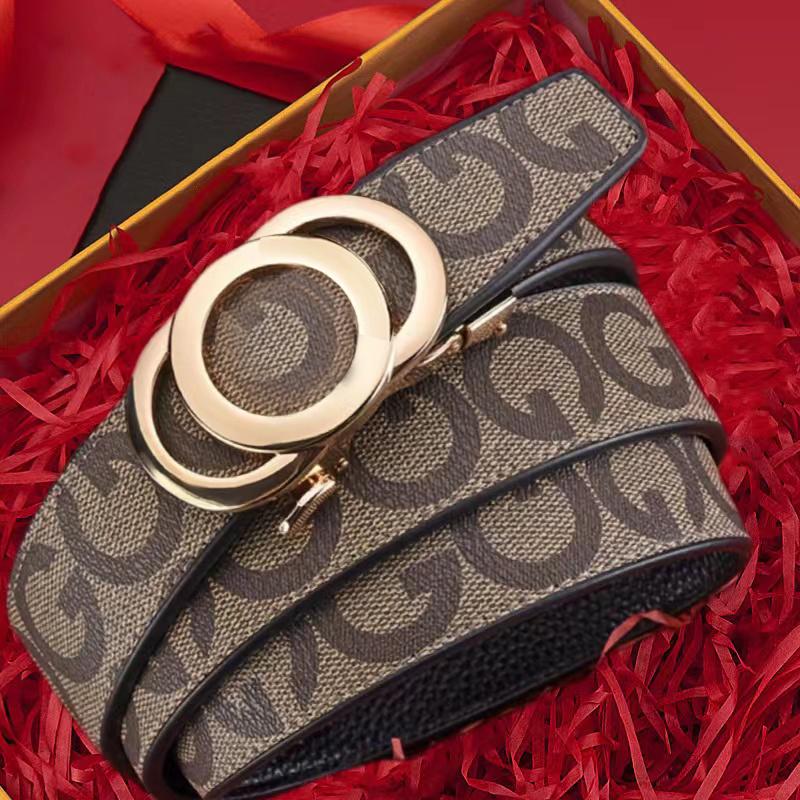 Men'S Luxury Genuine Leather Embossed Belt for Women with Automatic Alloy Buckle Featuring Letter G - A Stylish Accessory for Casual Jeans, Adjustable