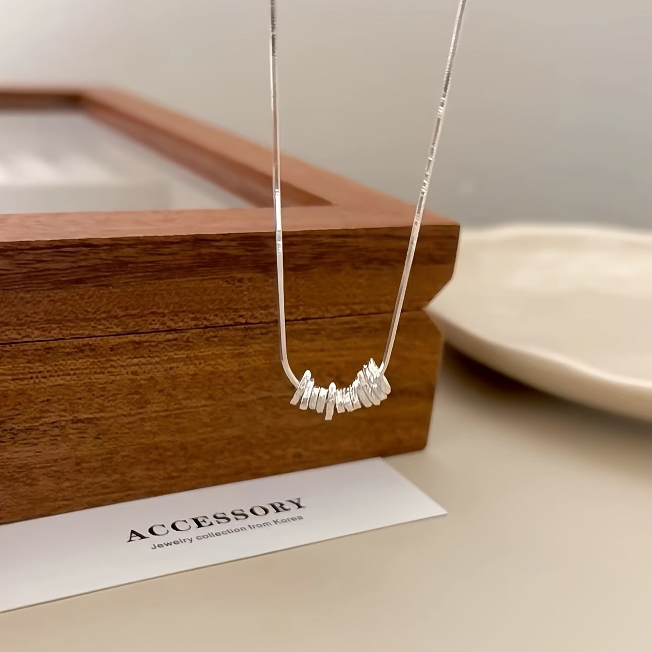 [Elegant Sterling Necklace] Hypoallergenic 925 Sterling Silvery Elegant Necklace For Women - Perfect Daily Gift, All-Season Wear