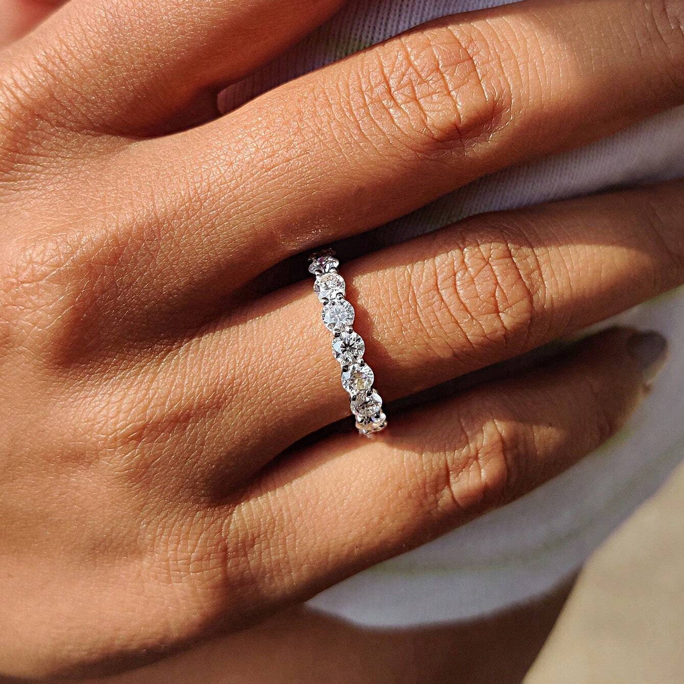 [Holidays Special Birthdays] 1 S925 Moissanite Wedding Ring With Sparkling Light, Perfect For Holidays And Special Birthdays, Birthday Jewelry | Elegant Ring Design | Ring, Moissanite Ring, Total Weight Of The Product (2.74g)