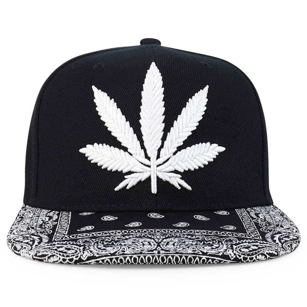 Rasta MJ Leaf 3D Embroidered Flat Bill Snapback Cap