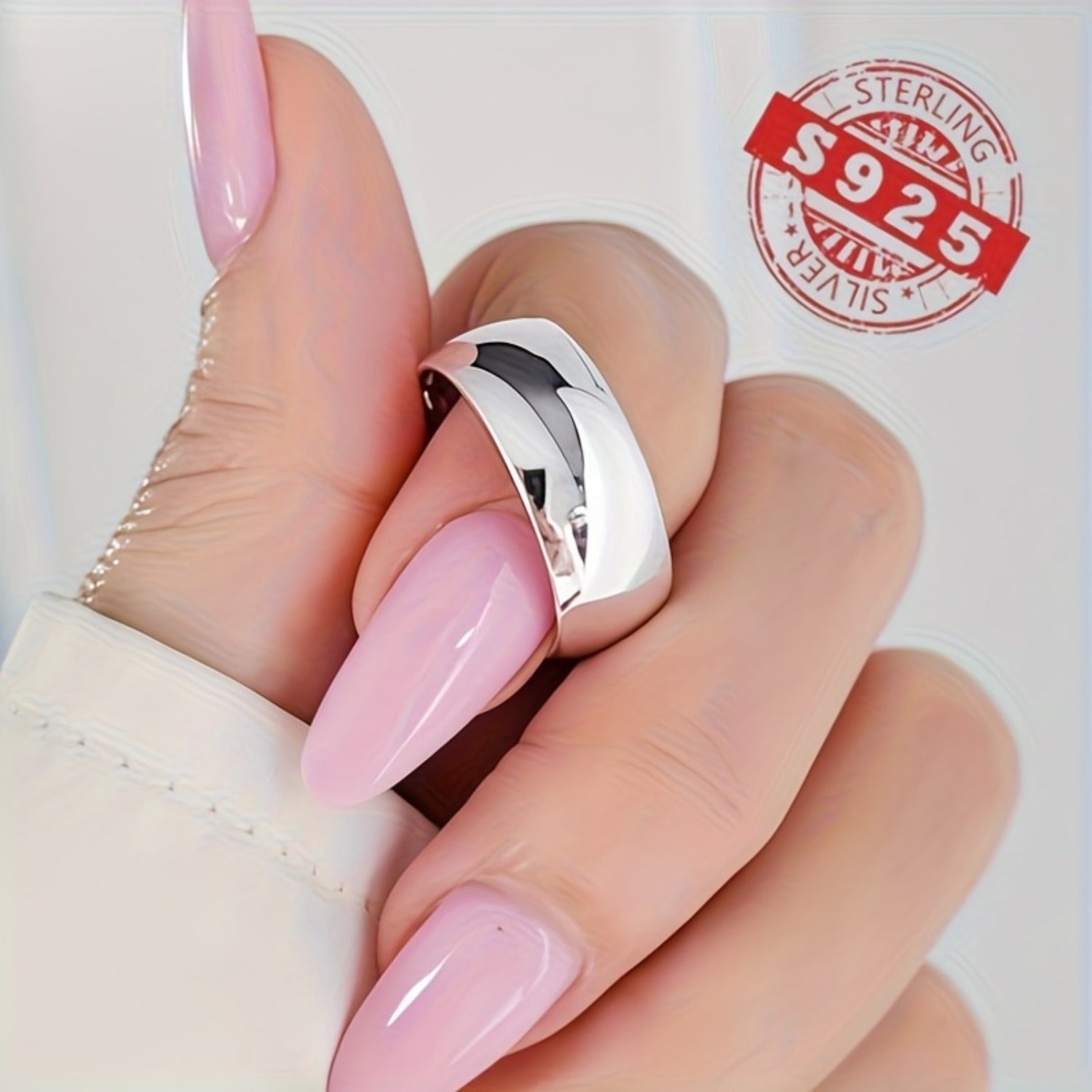 Sterling Silver Band Timeless Elegance in 8mm Solid Silver - Eternal Ring, Exquisite Craftsmanship, Durable Jewelry, Statement Ring for Jewelry Lovers, Bridal Accessory, Men Ring for Men High Quality