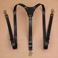 1pc Men'S Suspender Stay Fashion And Elegant with Retro Faux Leather, Perfect for Daily Wear!, Ideal Choice for Gifts