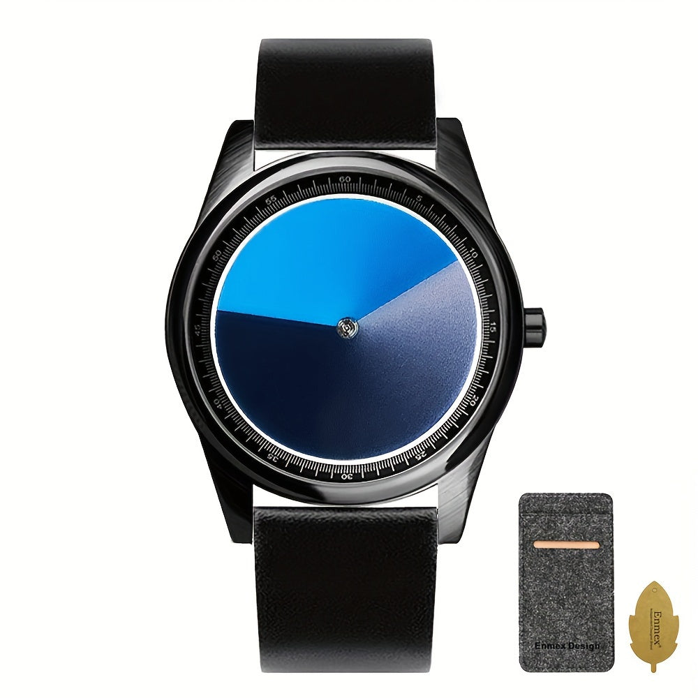 Creative Gradient Watch: Unisex Quartz Timepiece With 3 Mesmerizing Color Designs, Unique Way To Tell Time, Ideal Gift Choice For Holidays & Special Days
