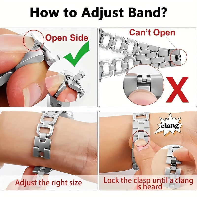 Strap+double Row Case Suitable for APPLE Ultra2/9/8/7/6/5/4/3/2/1/SE Wheat Ear with Water Alloy Strap+double Row Case 38/40/41/42/44/45mm