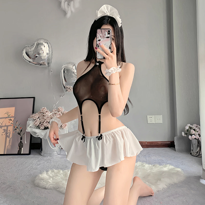 M-504 Sheer mesh skirt maid outfit