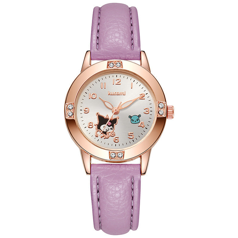 5pcs Of Hello Kitty Kuromi 'S Watches With Sanrio Cartoon Theme, A Set Of 5 Cute Sanrio 'S Watches That Can Be Freely Matched And Worn, Perfect As A Gift For Parties