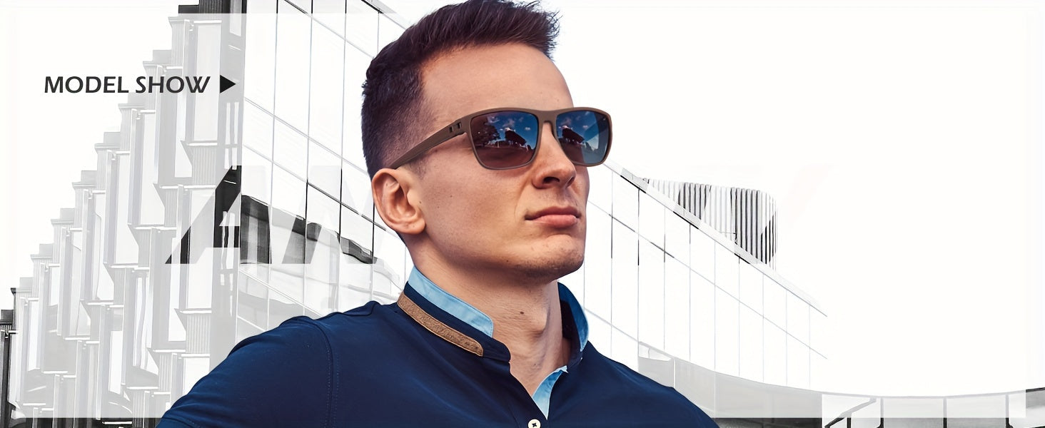 [3 PACK] Polarized Men's And Women's Fashion Glasses, Lightweight Classic Square Men's Sports Fashion Glasses Daily Sports Accessories Suitable for Golf Running Fishing Birthday Gift Holiday Preferences
