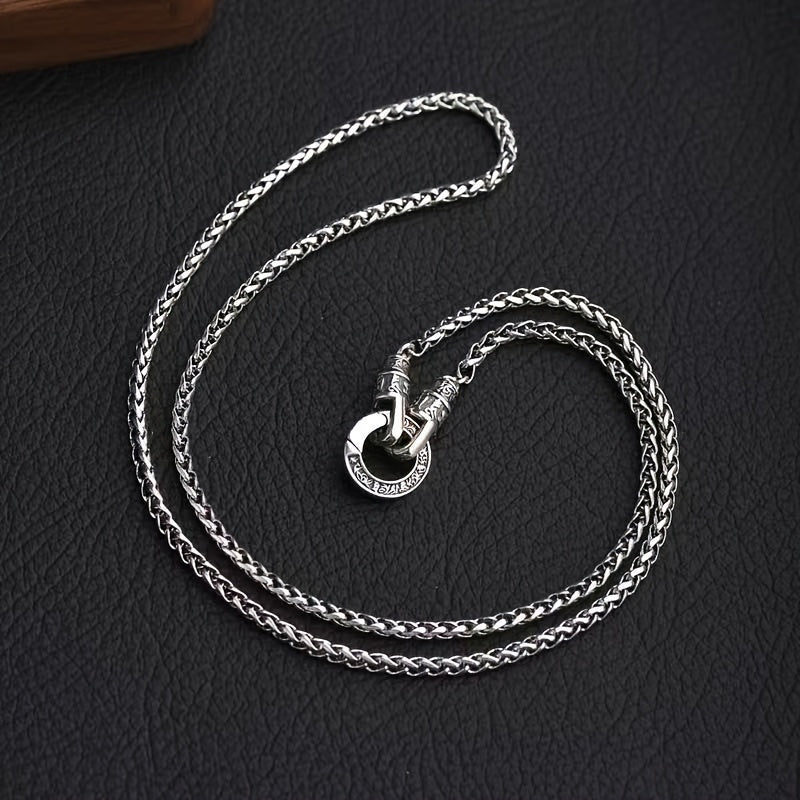 S925 Silver Necklace, Suitable for Both Men And Women. It Is Designed in a Vintage Style And Is Suitable for Daily Wear. It Can Also Be Given As a Gift.