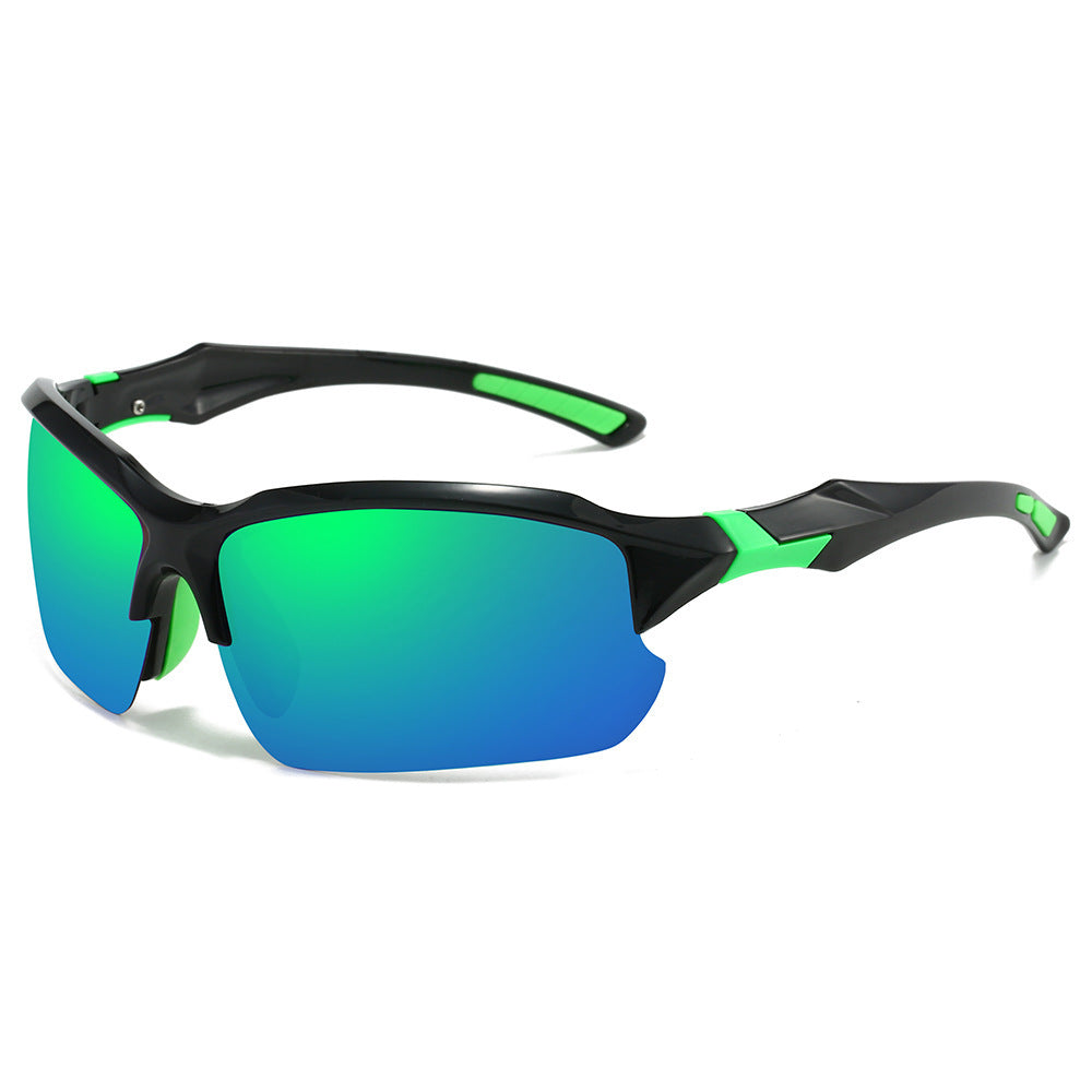 3pcs/ 10pcs New Cross-Border Outdoor Sports, Skiing, Driving Half-Frame Polarized Sunglasses Men'S Running Fishing Sunglasses Sun Protection Lightweight Goggles
