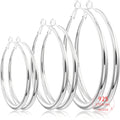 S925 Sterling Silver Round Earrings - Made from Hypoallergenic Materials, Featuring a Lightweight Design And a Style. Ideal for Women Who Prefer Larger Circular Earrings, Perfect As Gifts for Birthdays, Christmas