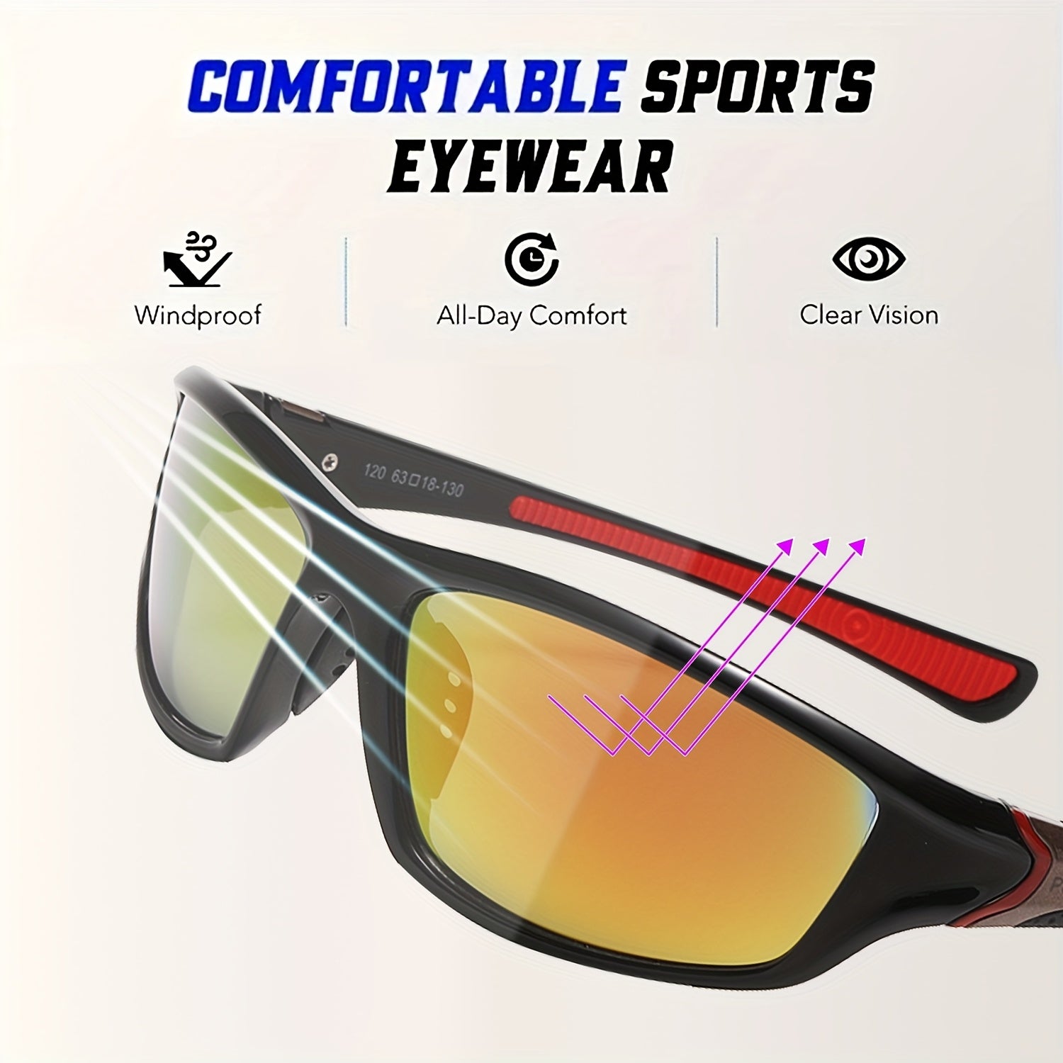 4 Pairs Sports Sunglasses for Men And Women, Full Frame UV Protection, Ultra-Light PC Frame, PC Lens, Very Suitable for Cycling, Rock Climbing, Running, Fishing - Outdoor Leisure Travel Sunglasses for Men And Women