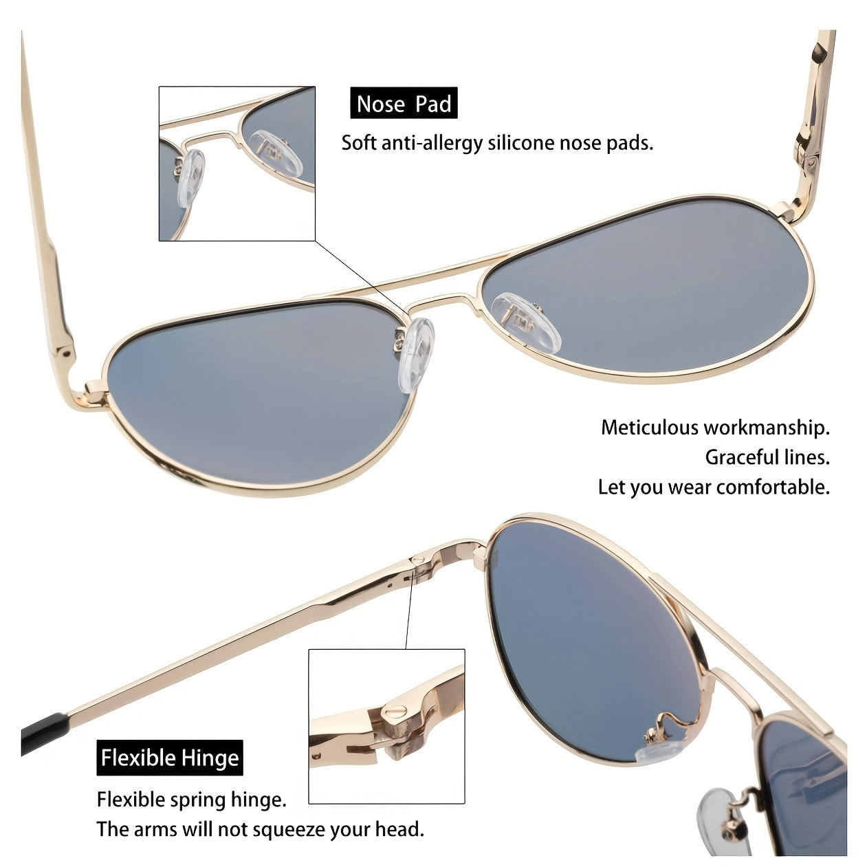 Men Women Polarized Sunglasses, Stylish Shades 59 MM, Driving, Outdoor Activities