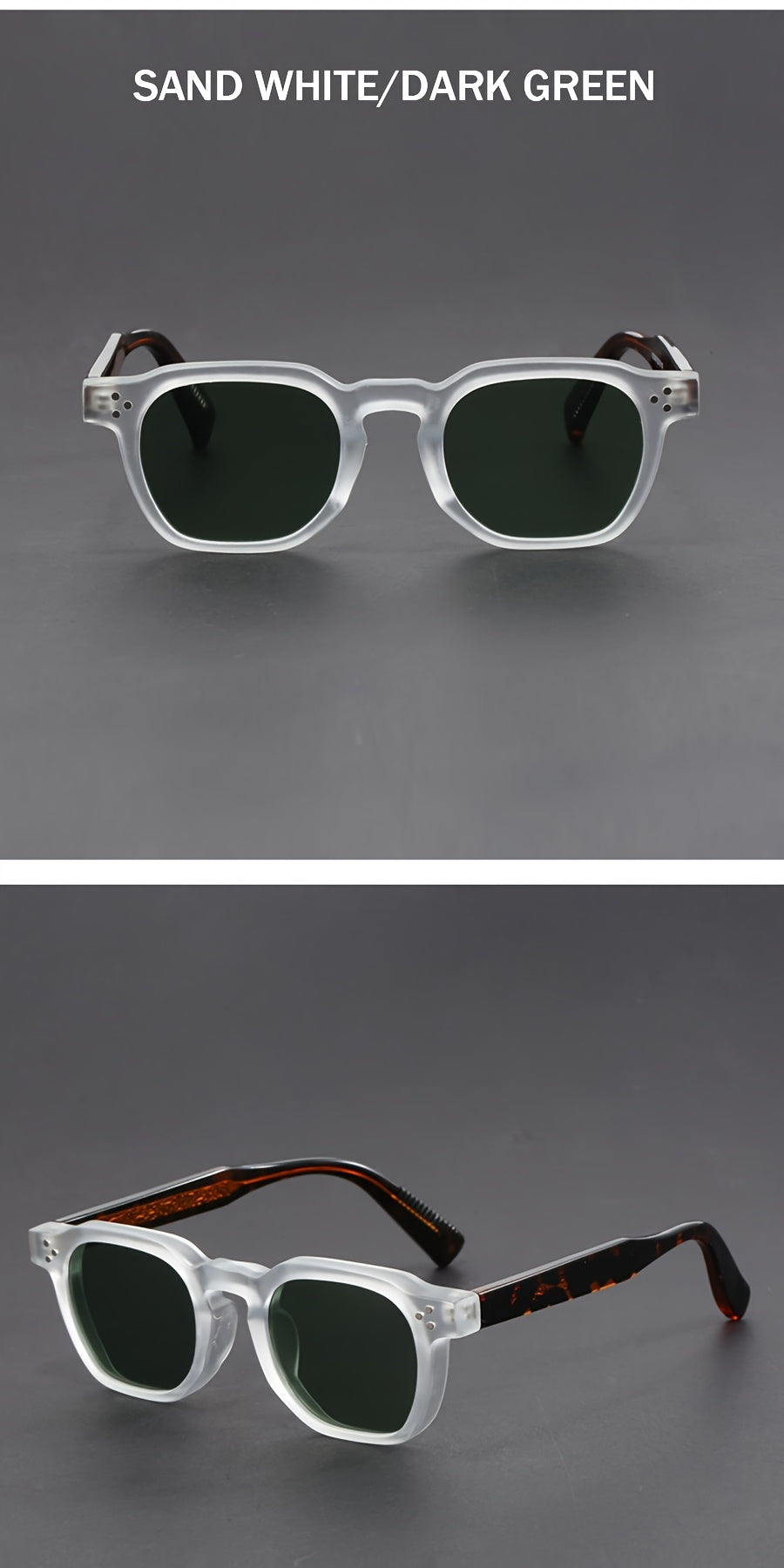 Fashionable Polygonal Full-frame AC Lens Men's Sunglasses -  Bohemian Style Fashionable Sunglasses, Suitable for Photography, Parties, Decorative Sunglasses - Ideal Gift, Casual Design