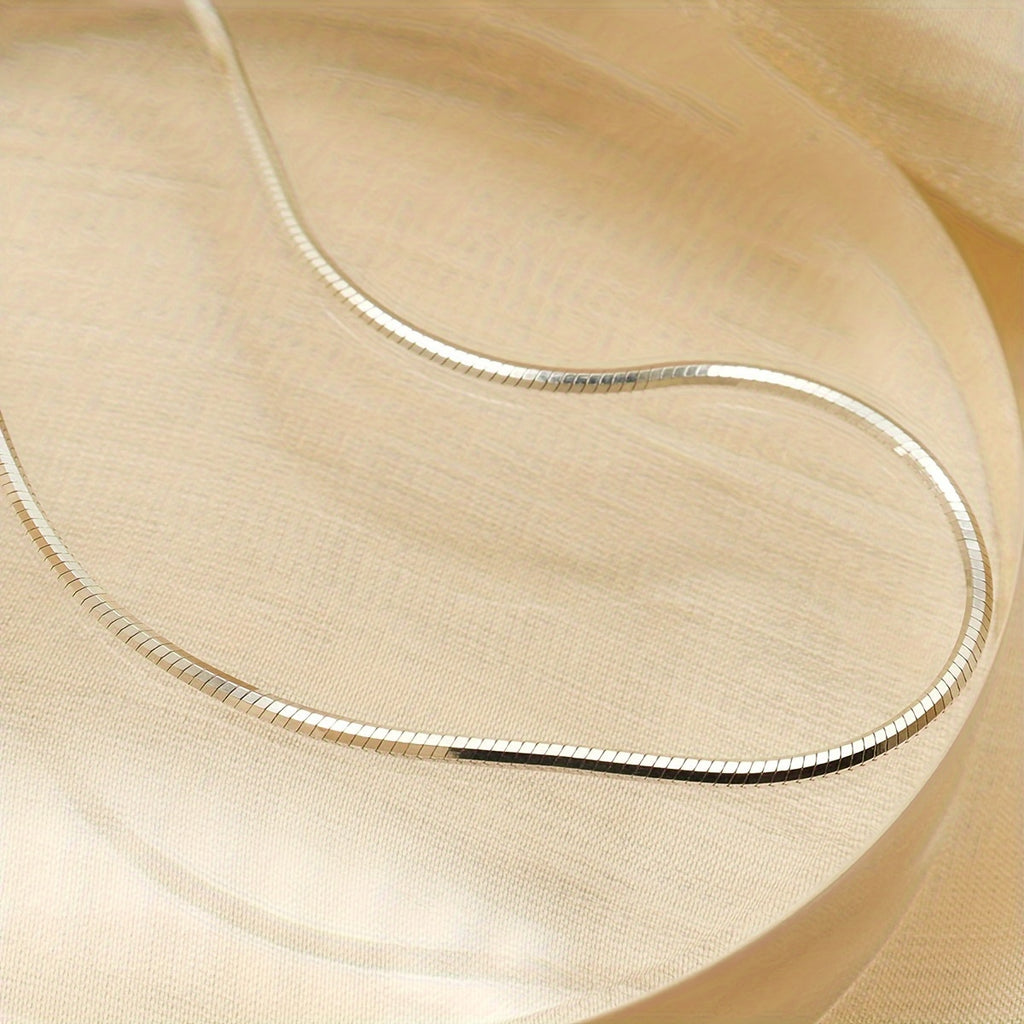 925 Sterling Silver Flexible Snake Chain Necklace for Men And Women, Available in 1MM And 2MM Thicknesses, in Lengths of 16, 18, 20, 22, And 24 Inches