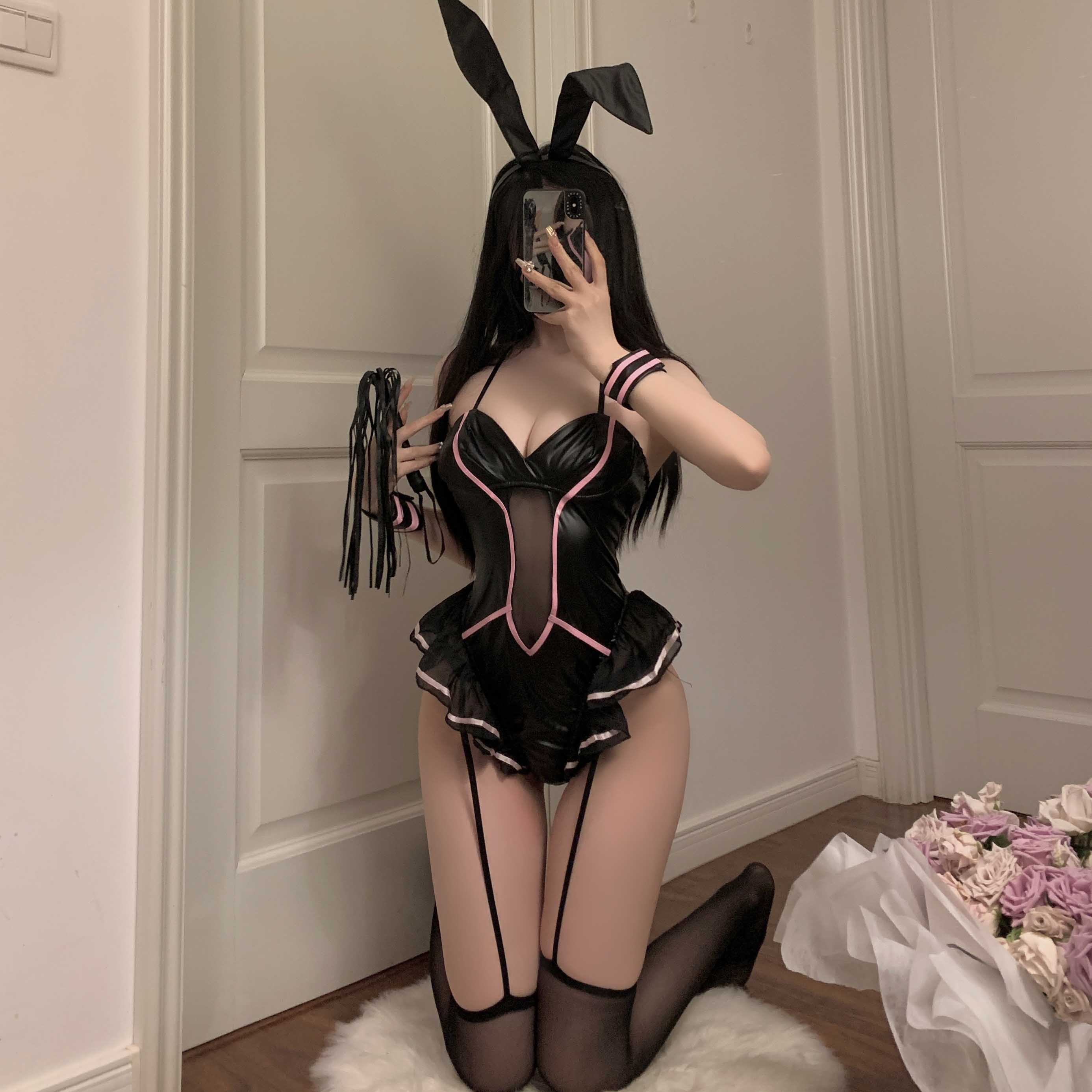 lovingocean Y-4013 Dark style bunny girl suit