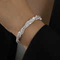 1pc Elegant Simple Style Wrap Bracelet, Copper Base, for Women, Daily & Wedding Wear, All-Season Fashion Jewelry