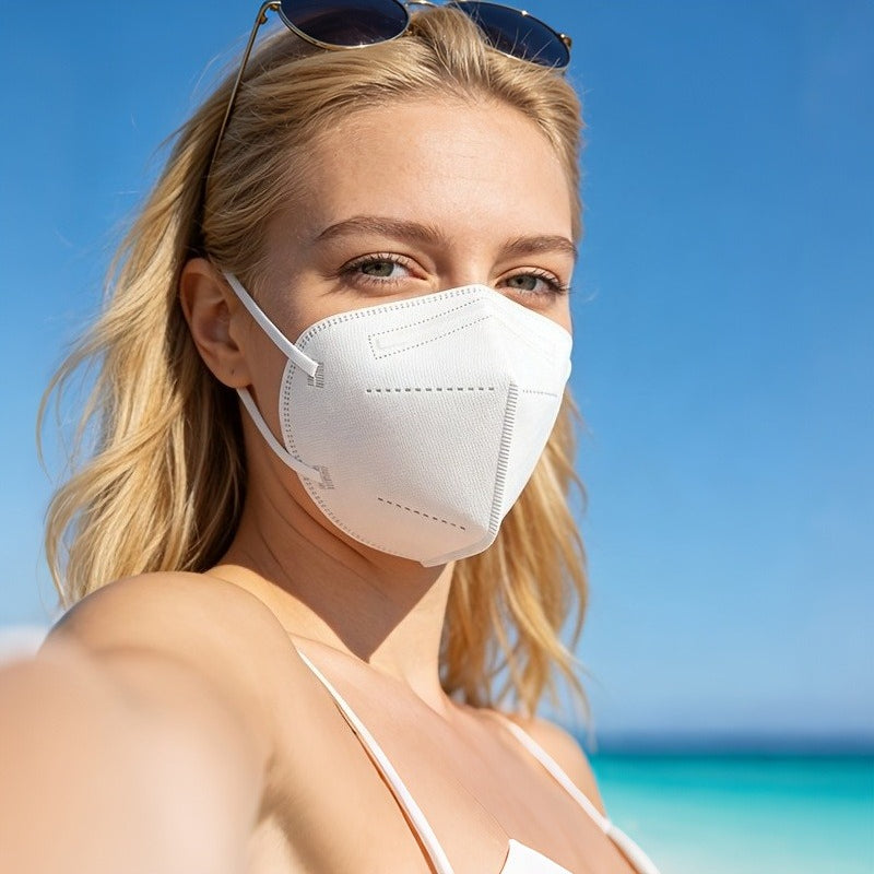 Individually Wrapped Disposable Face Masks Suitable for Most Face Shapes - Breathable Windproof Warmth Retention, Elastic Ear Loops & Comfortable Fit for Daily Use, Travel, School, Work - Individually Wrapped for Hygiene (No)