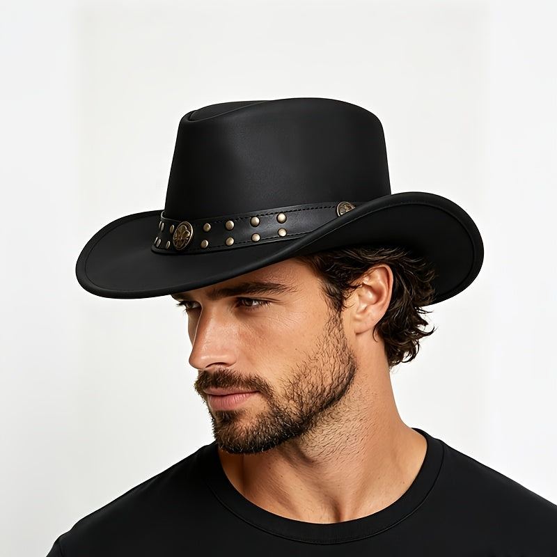 Leather Cowboy Hat For Men Women