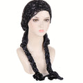 Multifunctional Outdoor Autumn Winter Lightweight Multicolor Braided Turban Hat, Retro Bohemian Style, Daily And Festival Choice for Women