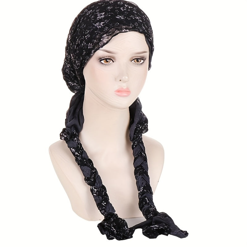 Multifunctional Outdoor Autumn Winter Lightweight Multicolor Braided Turban Hat, Retro Bohemian Style, Daily And Festival Choice for Women